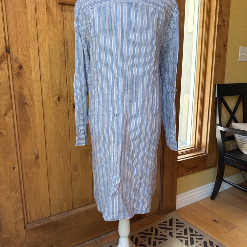 J. Jill Blue and White Striped Top - Picture 1 of 6
